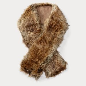 Polo Ralph Lauren Brown Faux-fur Muffler scarf